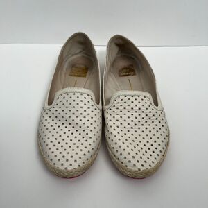 Dolce Vita Ivory Perforated Slip-on Loafers Mules Shoes Flats 6.5